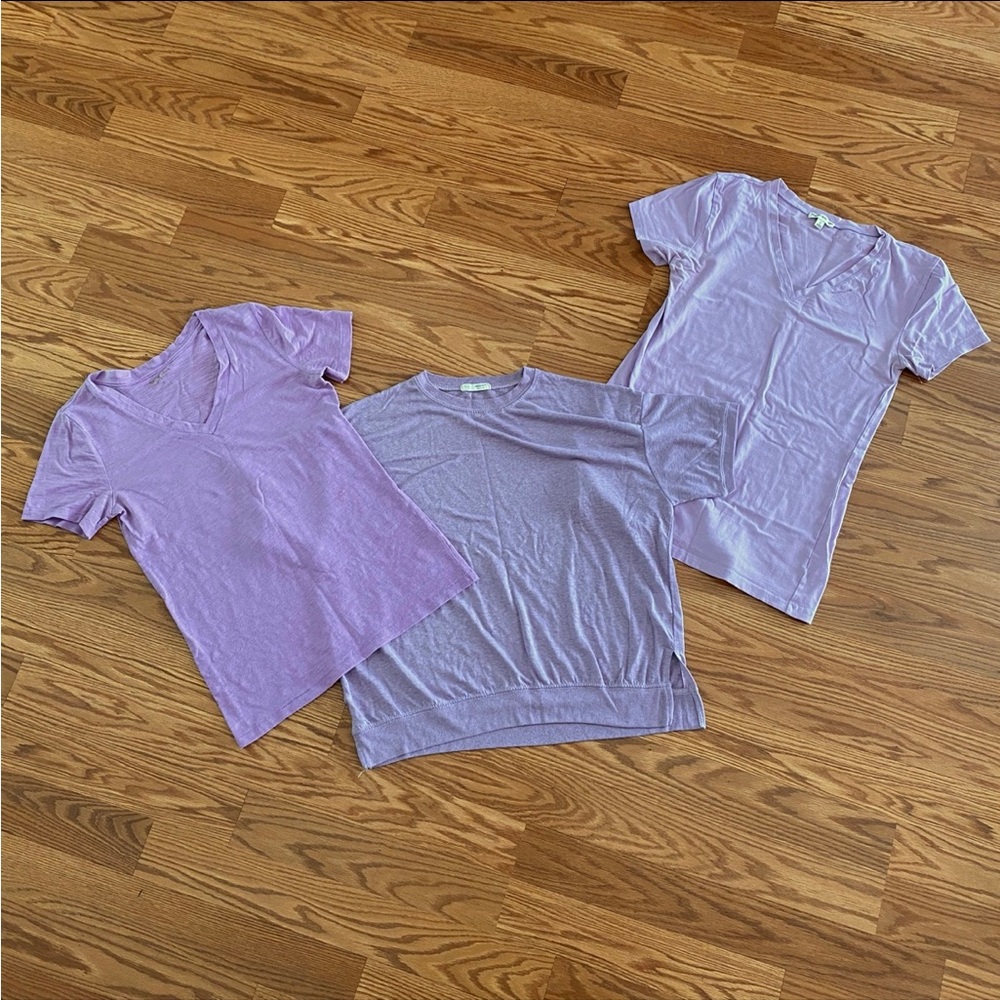 Pastel purple lavender colored T-shirt bundle